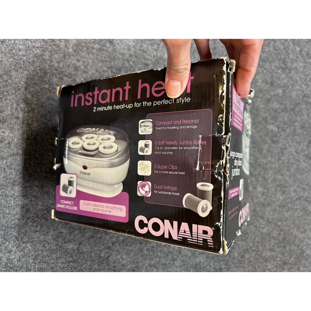 NEW 2012 Conair Instant Heat Compact Jumbo Hot Rollers Setter 5 Rollers TS7NR - Picture 9 of 10